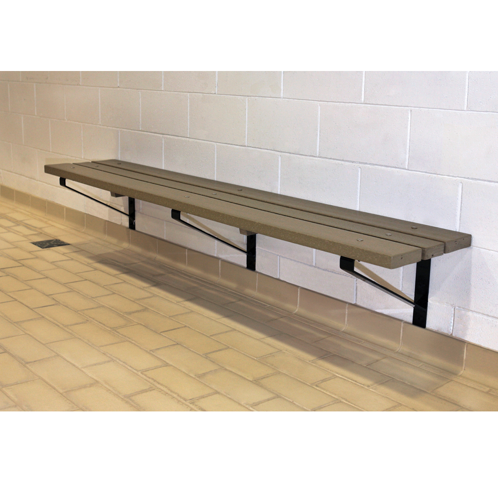PLASTIC BENCH WALL MOUNT - 6FT