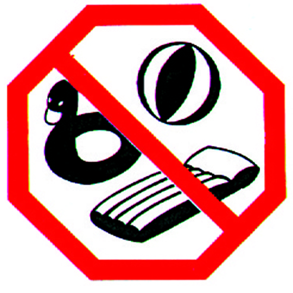 PICTOGRAM NO FLOATINGS OBJECTS