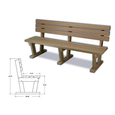 PLASTIC BENCH WITH BACKREST