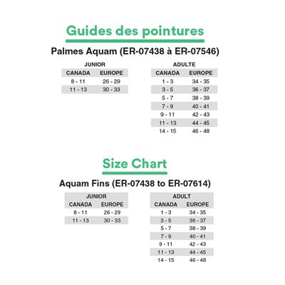 AQUAM FINS YELLOW/GREEN (5-7)