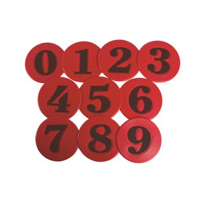 SINKING MATS - RED NUMBERS (10)