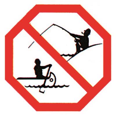 PICTOGRAM NO BOATING OR FISHING