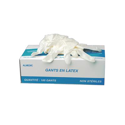 NON-STERILE LATEX GLOVES LARGE (100)  