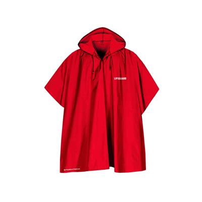 RED PONCHO "LIFEGUARD" ONE SIZE