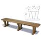 WIDE PLASTIC BENCH - 10 FT