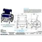 WHEELCHAIR WITH MESH SEAT (24")